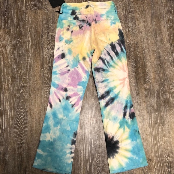 NWT Mother Superior Tripper Tie Dye Cropped Jean - Picture 8 of 8